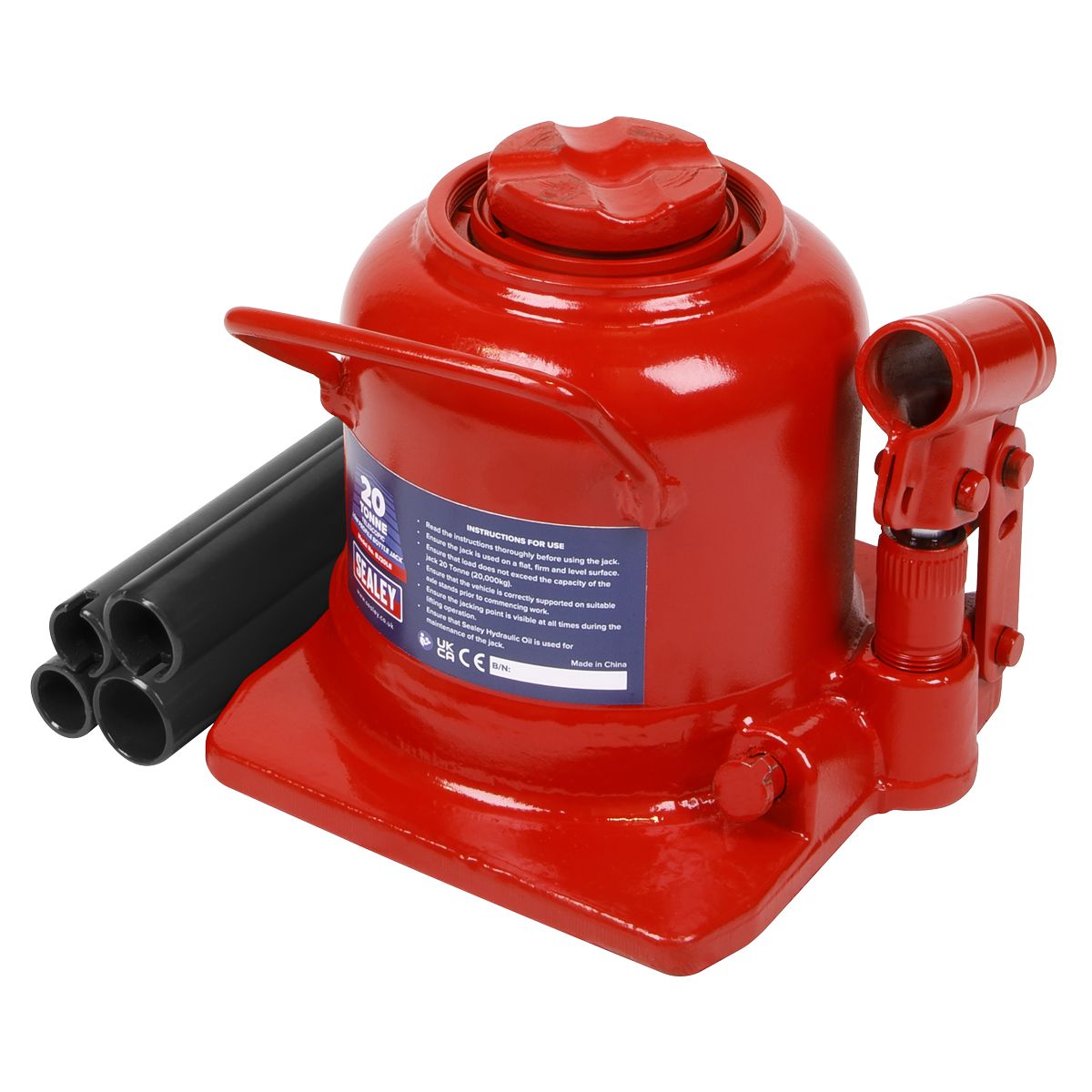 Sealey Low Profile Telescopic Bottle Jack 20 Tonne - Image 1