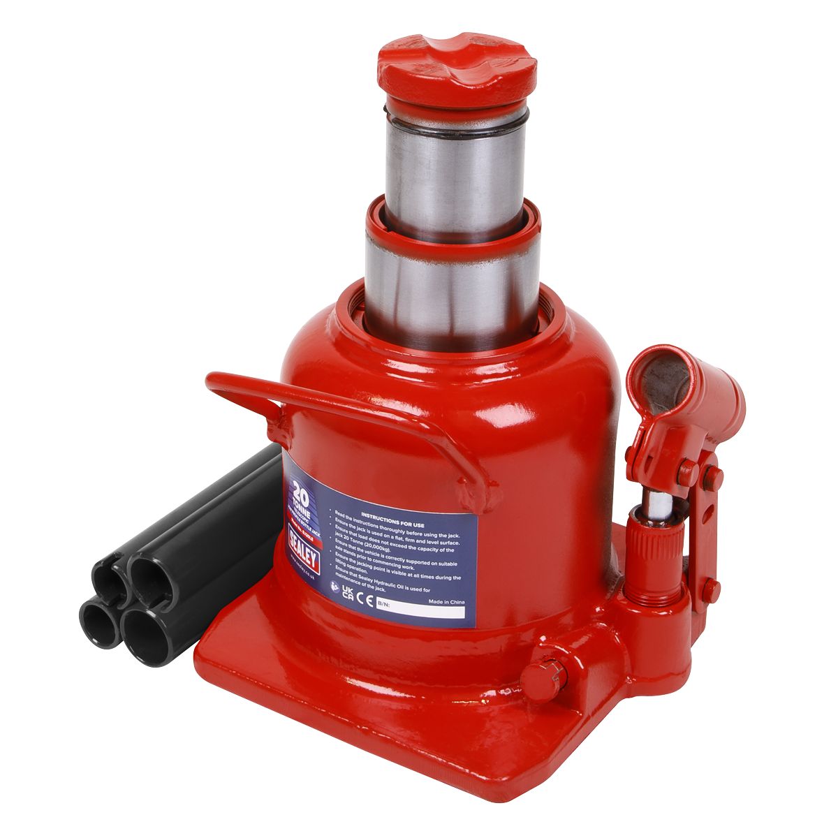 Sealey Low Profile Telescopic Bottle Jack 20 Tonne - Image 7