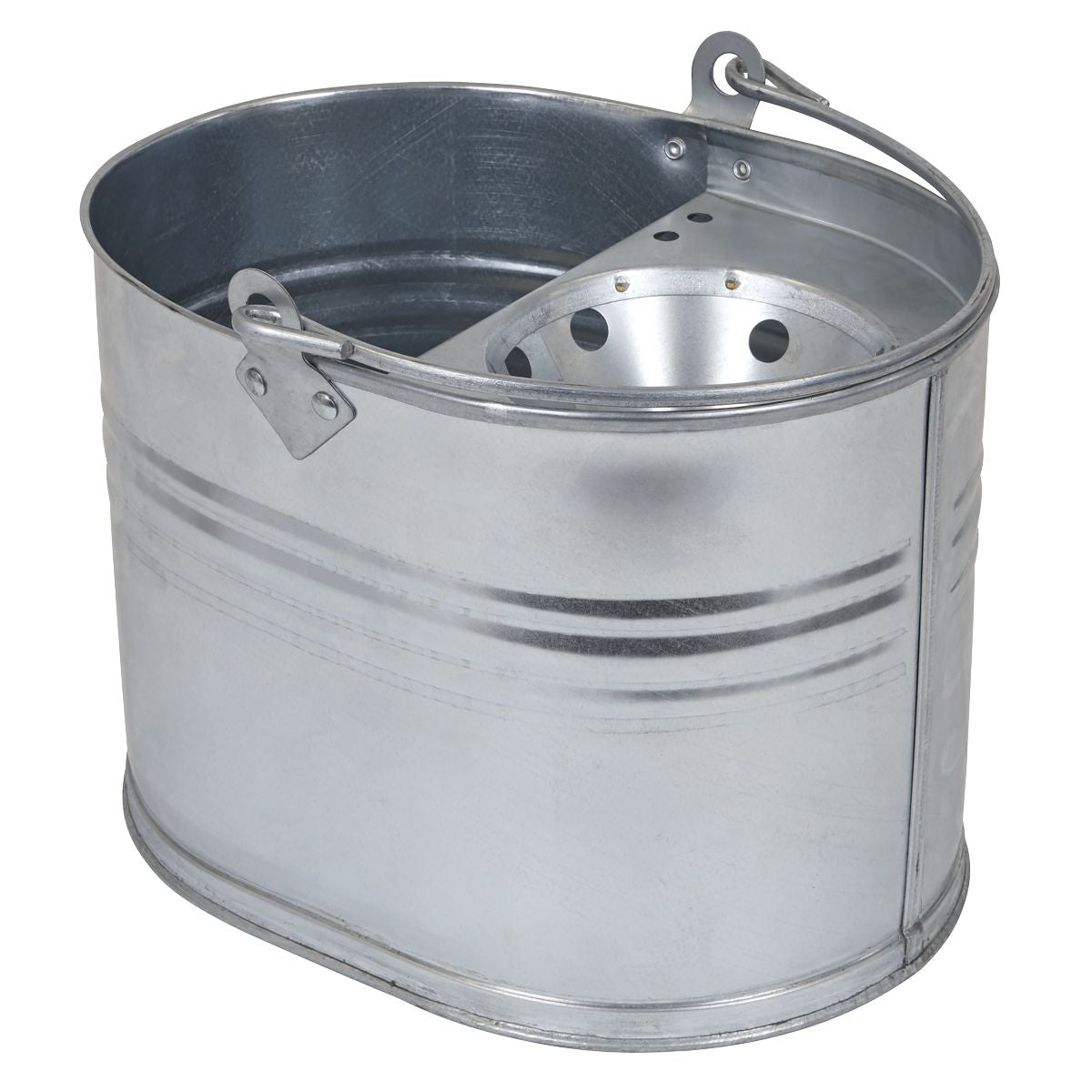 Sealey Mop Bucket 13L - Galvanized - Image 2