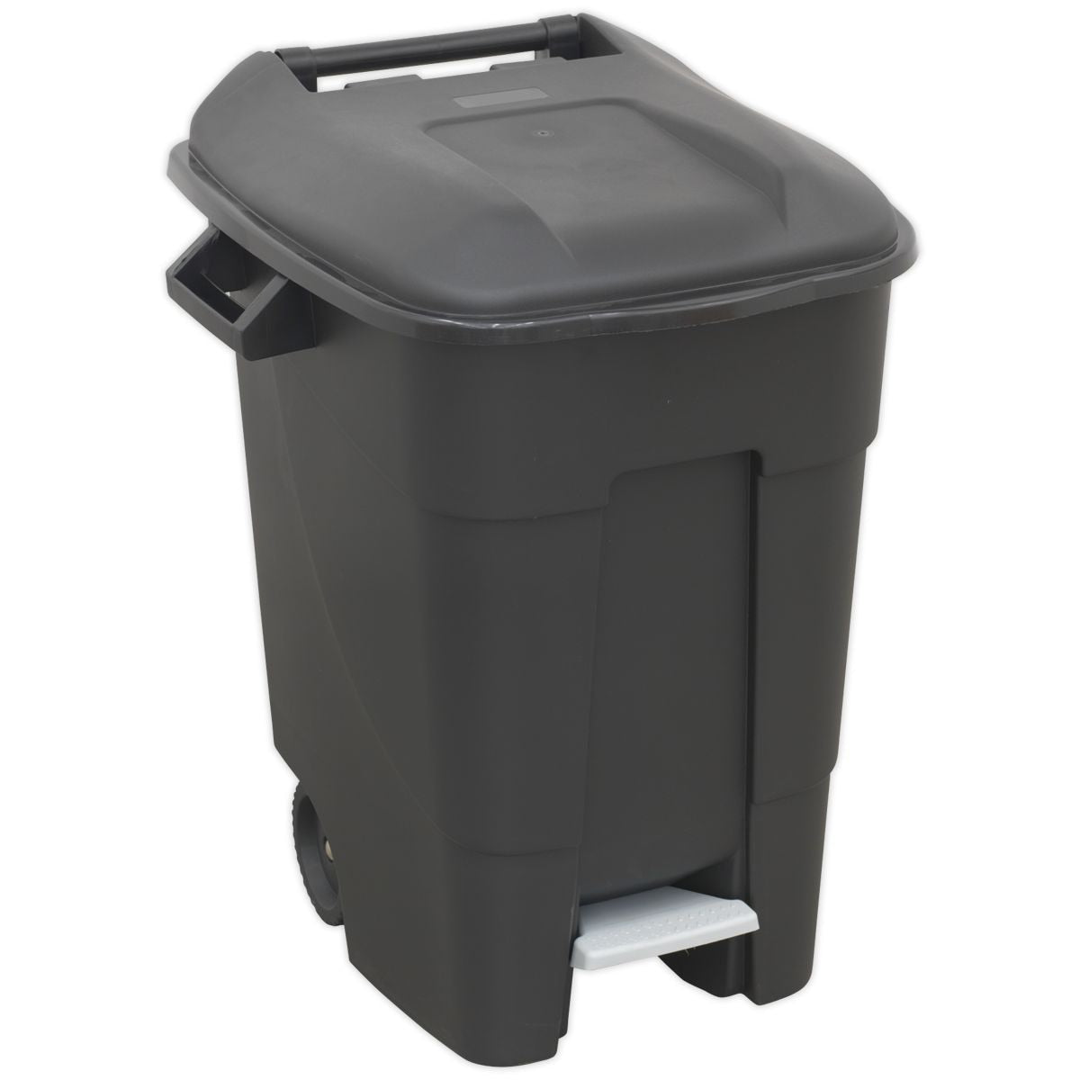 Sealey Refuse/Wheelie Bin with Foot Pedal 100L - Black - Image 1