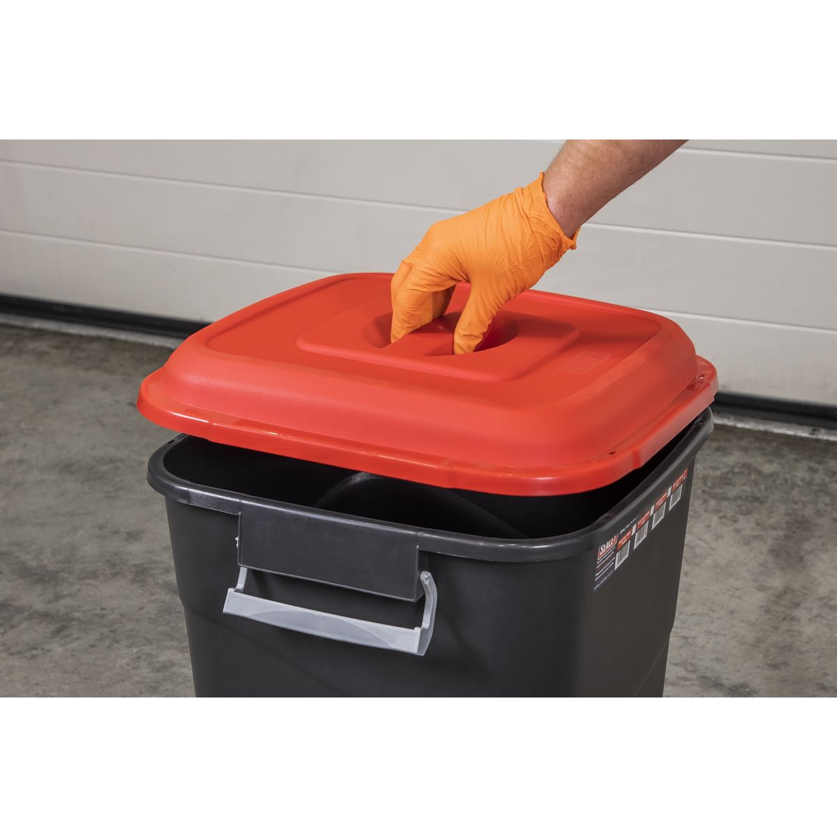 Sealey Refuse/Storage Bin 95L - Red - Image 7