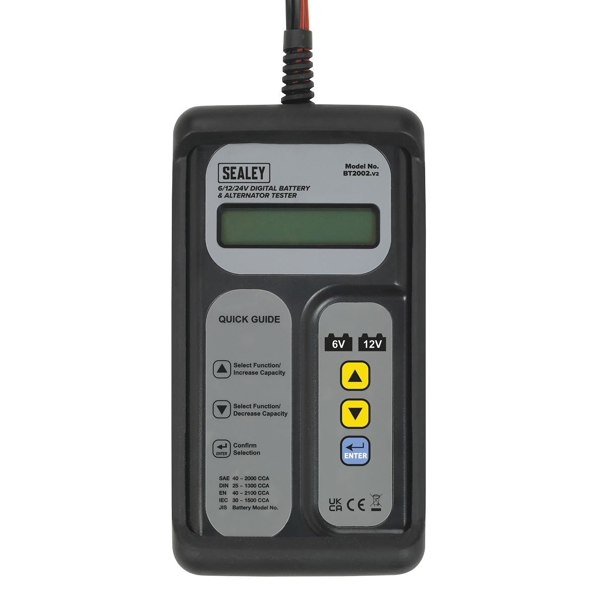 Sealey Digital Battery & Alternator Tester 6/12/24V - Image 2