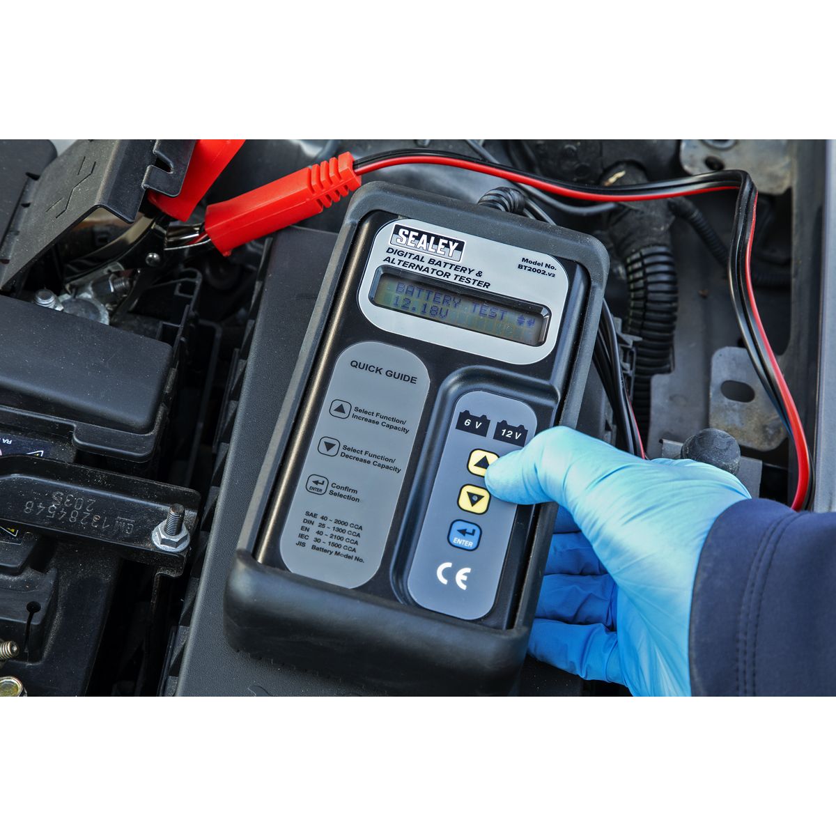 Sealey Digital Battery & Alternator Tester 6/12/24V - Image 5