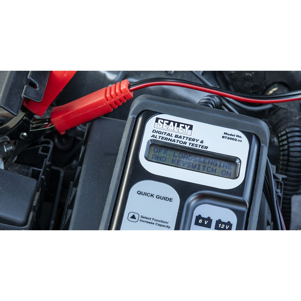 Sealey Digital Battery & Alternator Tester 6/12/24V - Image 7