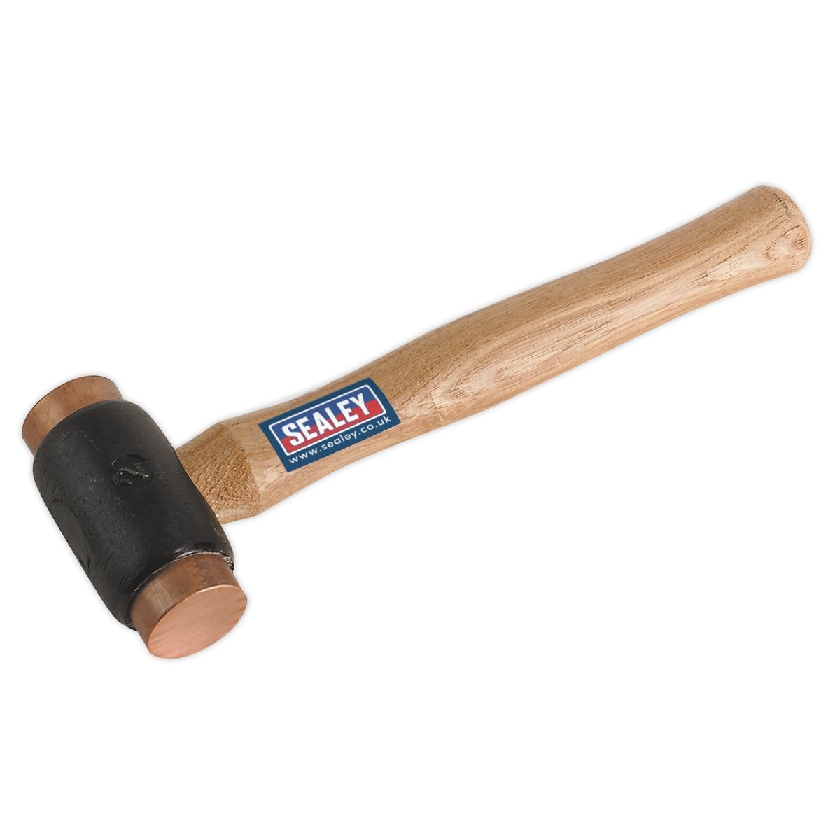 Sealey Premier Copper Faced Hammer with Hickory Shaft 2.75lb - Image 1