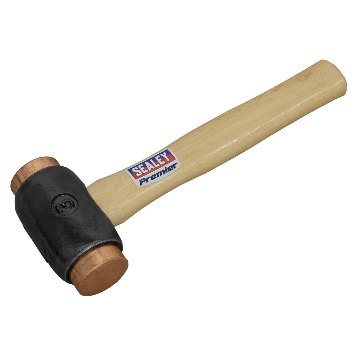 Sealey Premier Copper Faced Hammer with Hickory Shaft 4.3lb - Image 1
