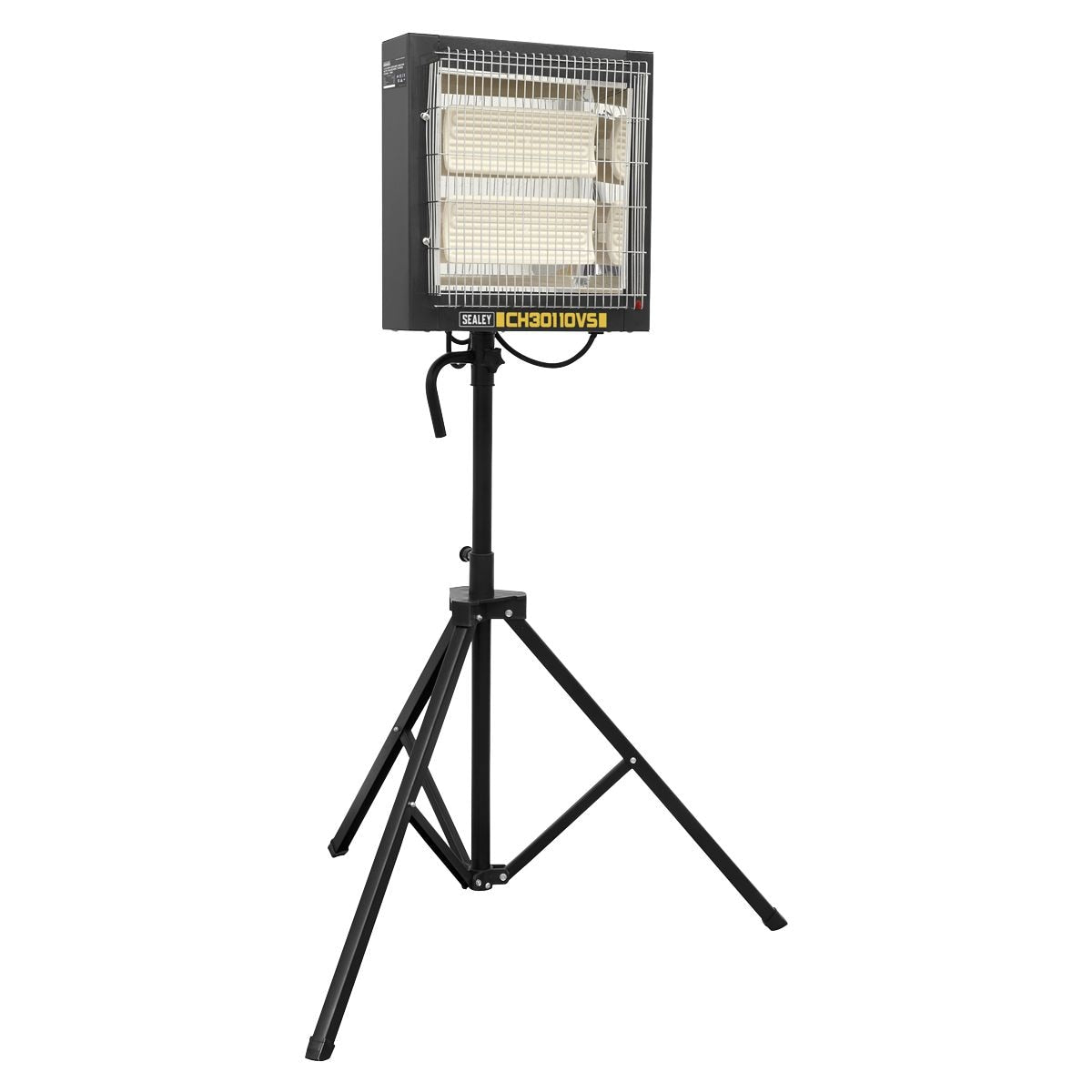Sealey Ceramic Heater with Tripod Stand 1.2/2.4kW, 110V - Image 1