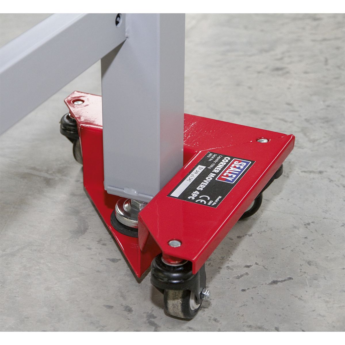 Sealey Corner Transport Dollies 150kg Capacity - Set of 4 - Image 7