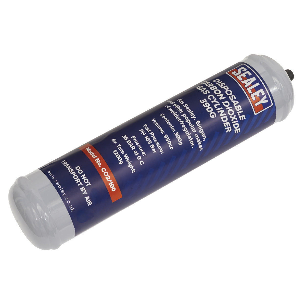 Sealey Disposable Carbon Dioxide Gas Cylinder 390g - Box of 12 CO2/100/12