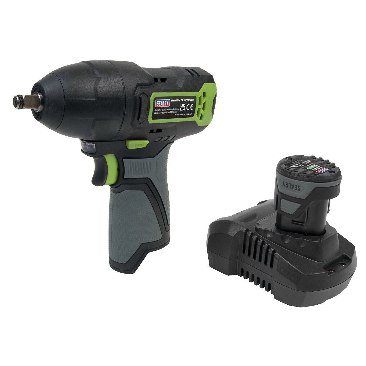 Sealey SV10.8 Series 3/8"Sq Drive Cordless Impact Wrench 10.8V - Body Only - Image 8