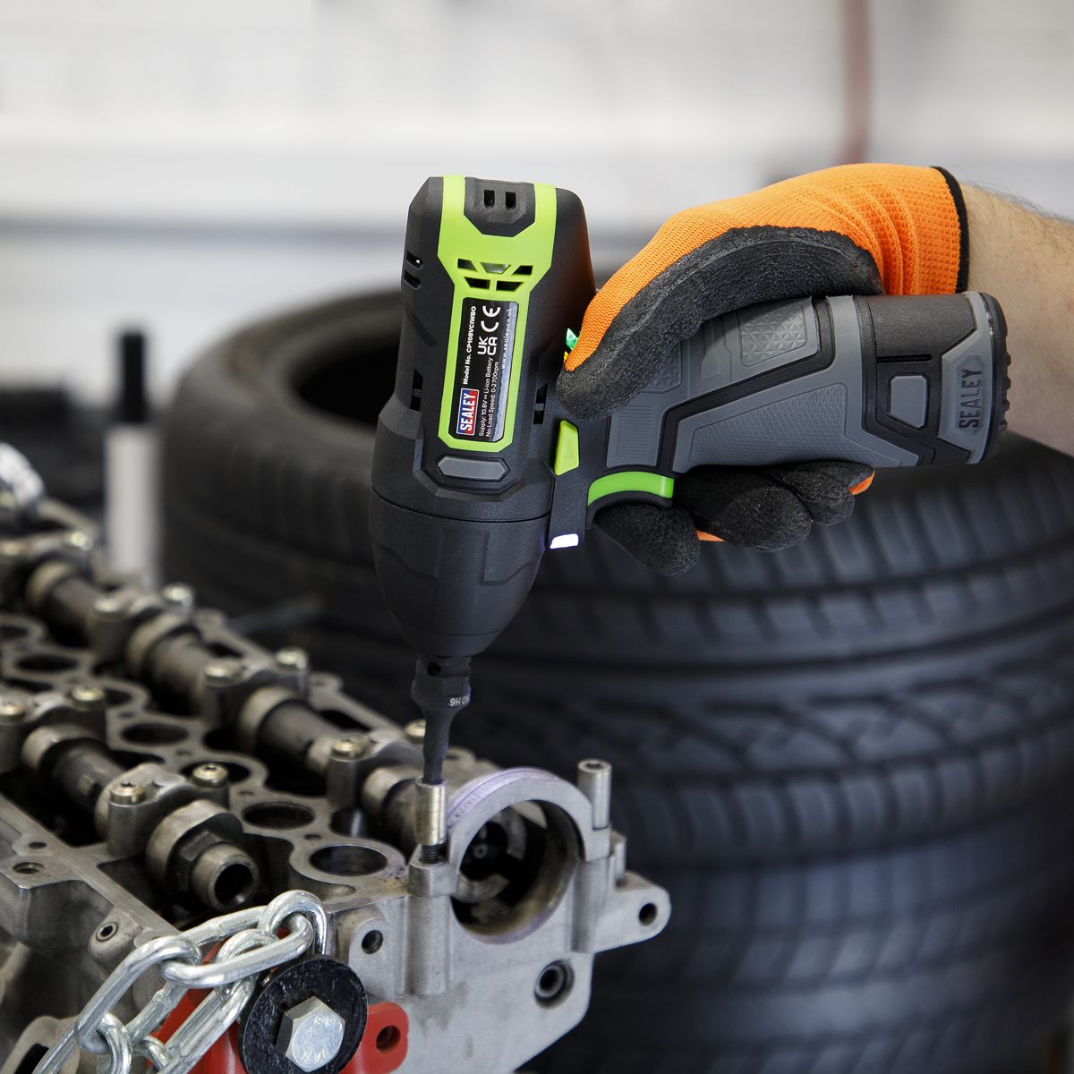 Sealey SV10.8 Series 3/8"Sq Drive Cordless Impact Wrench 10.8V - Body Only - Image 9