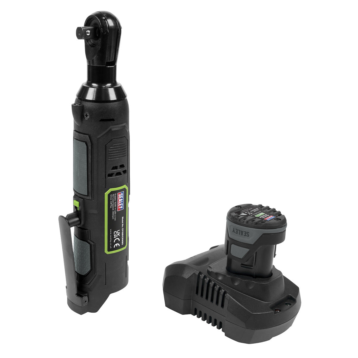Sealey SV10.8 Series 3/8"Sq Drive Cordless Ratchet Wrench Kit 45Nm 10.8V 2Ah CP108VCRW