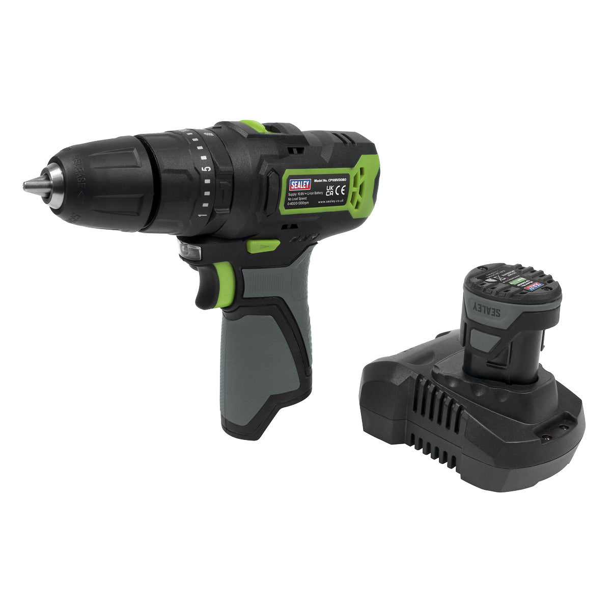 Sealey SV10.8 Series 10mm Cordless Combi Drill Kit 10.8V 2Ah CP108VDD