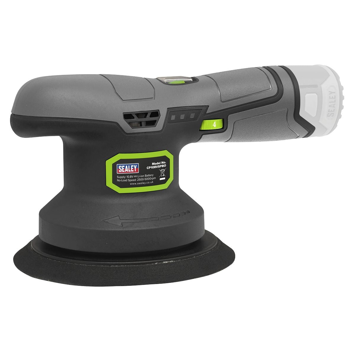 Sealey SV10.8 Series 150mm Cordless Dual Action Sander/Polisher 10.8V - Body Only - Image 1
