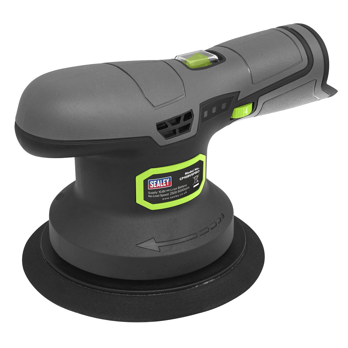 Sealey SV10.8 Series 150mm Cordless Dual Action Sander/Polisher 10.8V - Body Only - Image 7