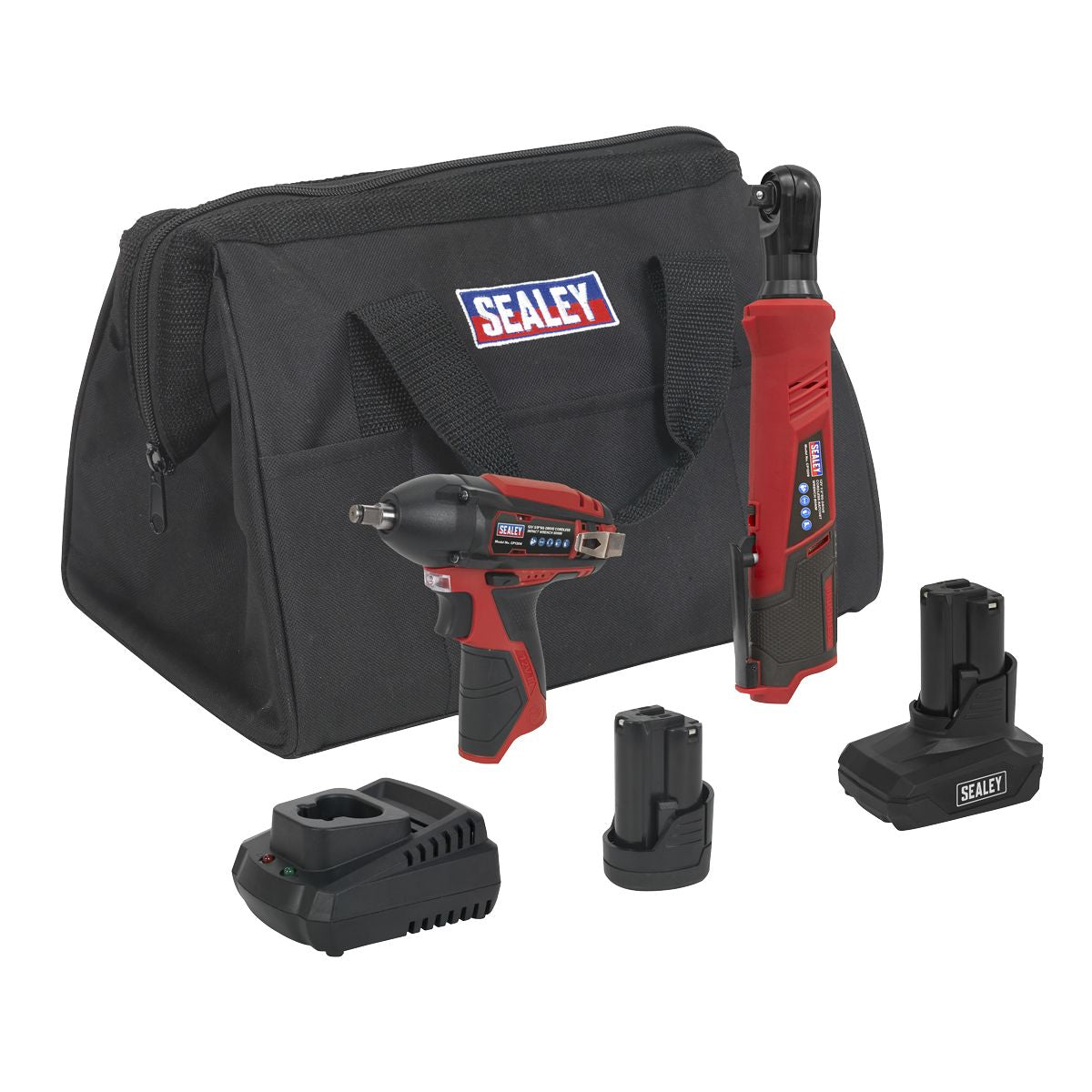 Sealey 2 x SV12 Series Cordless Power Tool Combo Kit 12V - 2 Batteries - Image 1