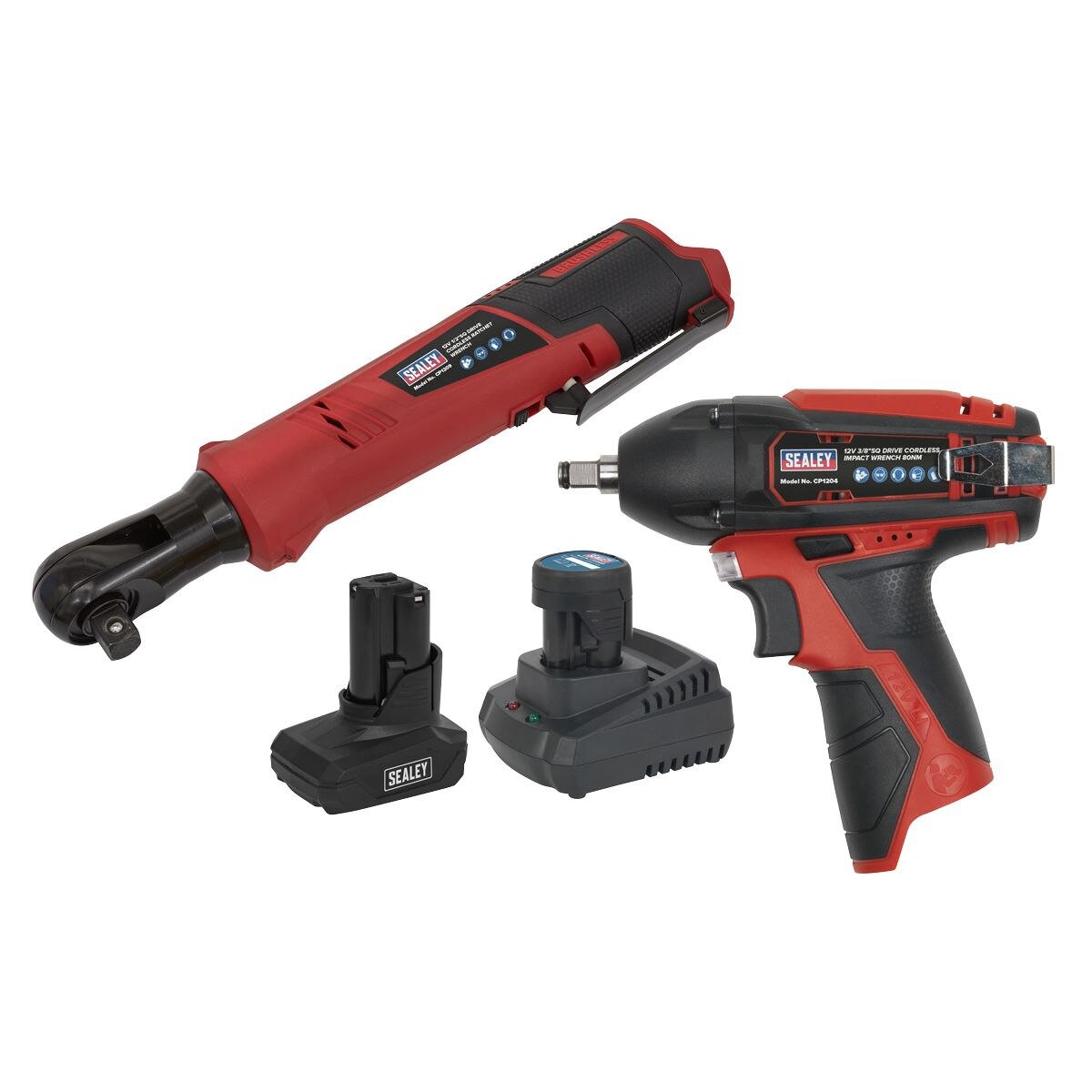 Sealey 2 x SV12 Series Cordless Power Tool Combo Kit 12V - 2 Batteries - Image 3