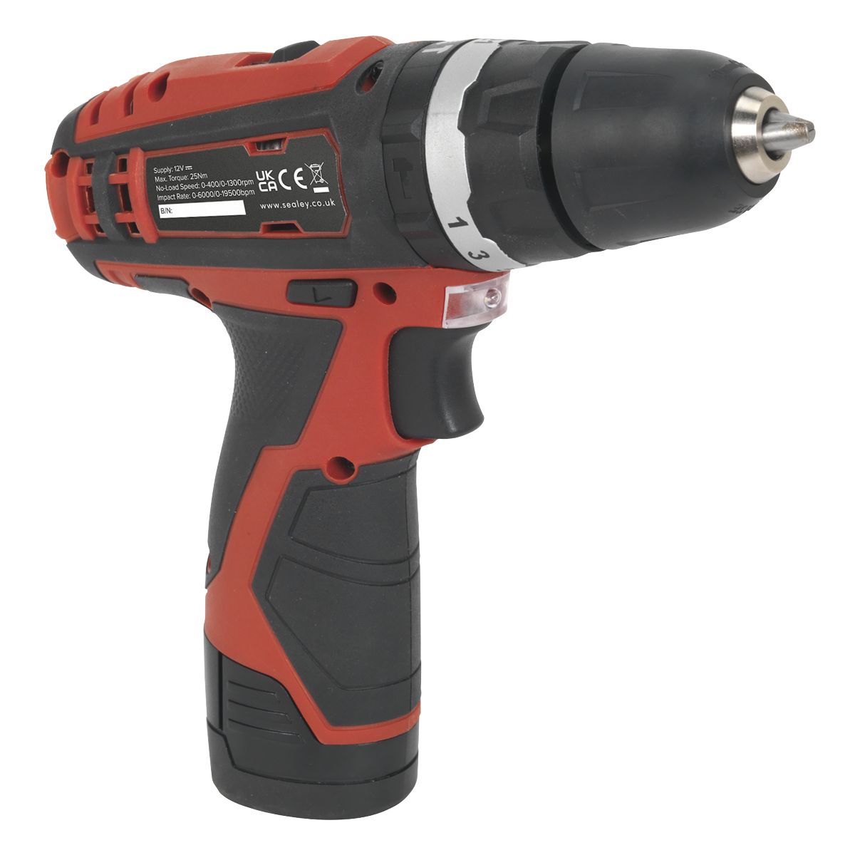 Sealey SV12 Series 10mm Cordless Combi Drill 12V - Body Only - Image 2
