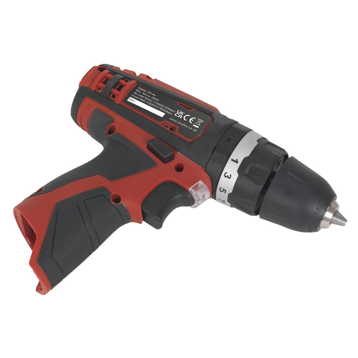 Sealey SV12 Series 10mm Cordless Combi Drill 12V - Body Only - Image 5