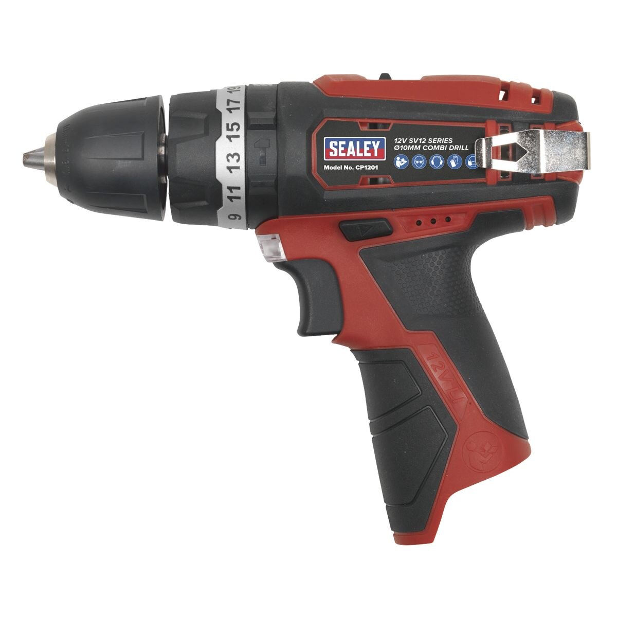 Sealey SV12 Series 10mm Cordless Combi Drill 12V - Body Only - Image 7