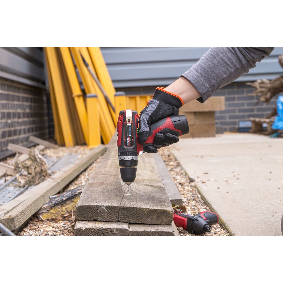 Sealey SV12 Series 10mm Cordless Combi Drill 12V - Body Only - Image 10
