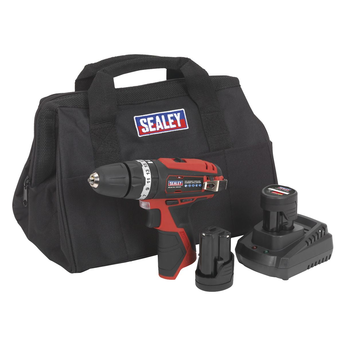 Sealey SV12 Series 10mm Cordless Combi Drill Kit 12V 1.5Ah - 2 Batteries - Image 4
