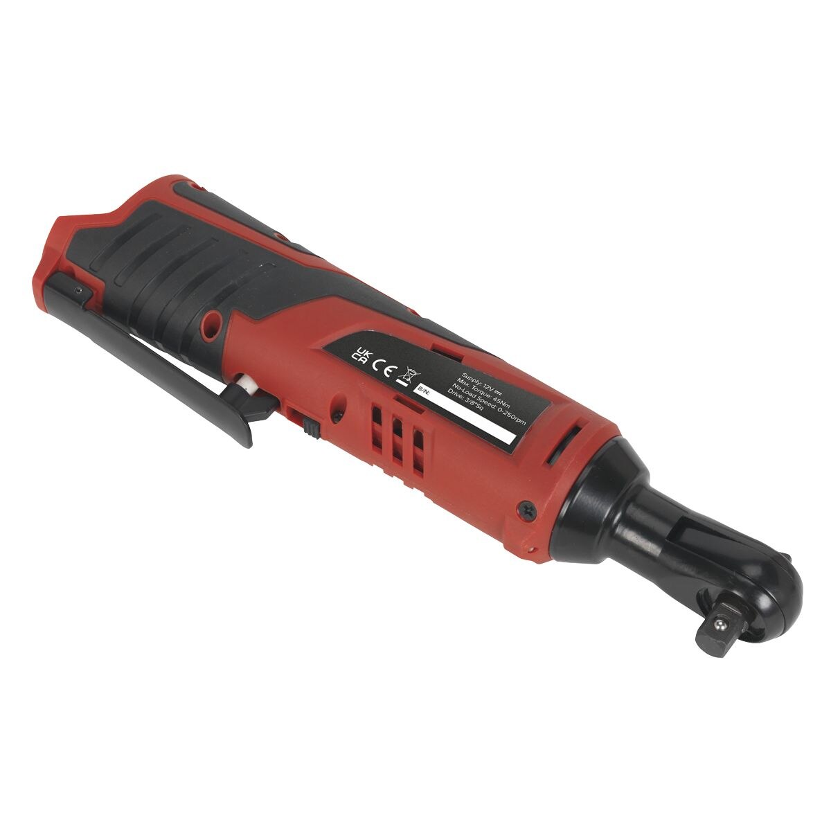 Sealey SV12 Series 3/8"Sq Drive Cordless Ratchet Wrench 12V - Body Only - Image 4