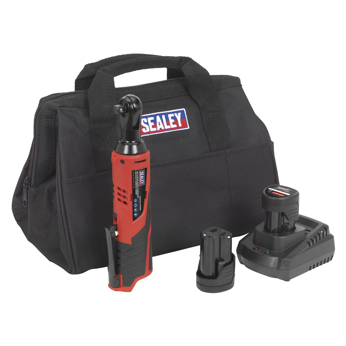 Sealey SV12 Series 3/8"Sq Drive Cordless Ratchet Wrench Kit 12V 1.5Ah - 2 Batteries - Image 4