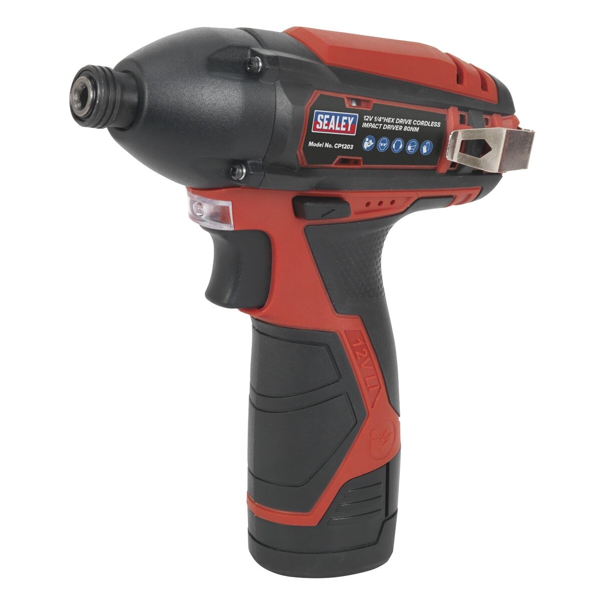 Sealey SV12 Series 1/4"Hex Drive Cordless Impact Driver 12V - Body Only - Image 7
