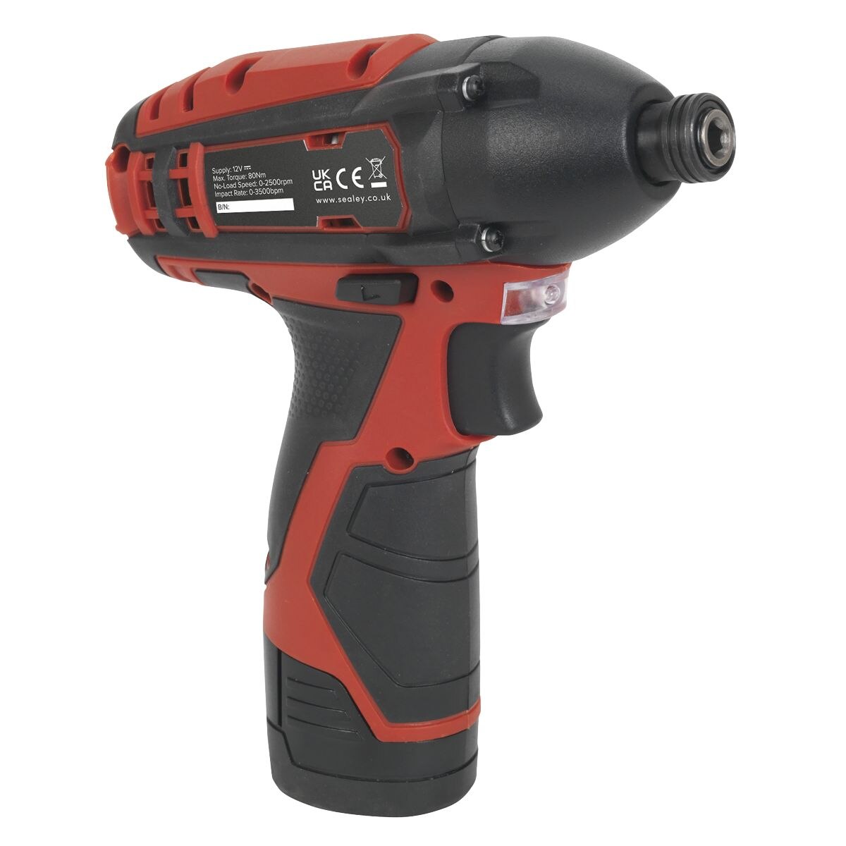 Sealey SV12 Series 1/4"Hex Drive Cordless Impact Driver 12V - Body Only - Image 8
