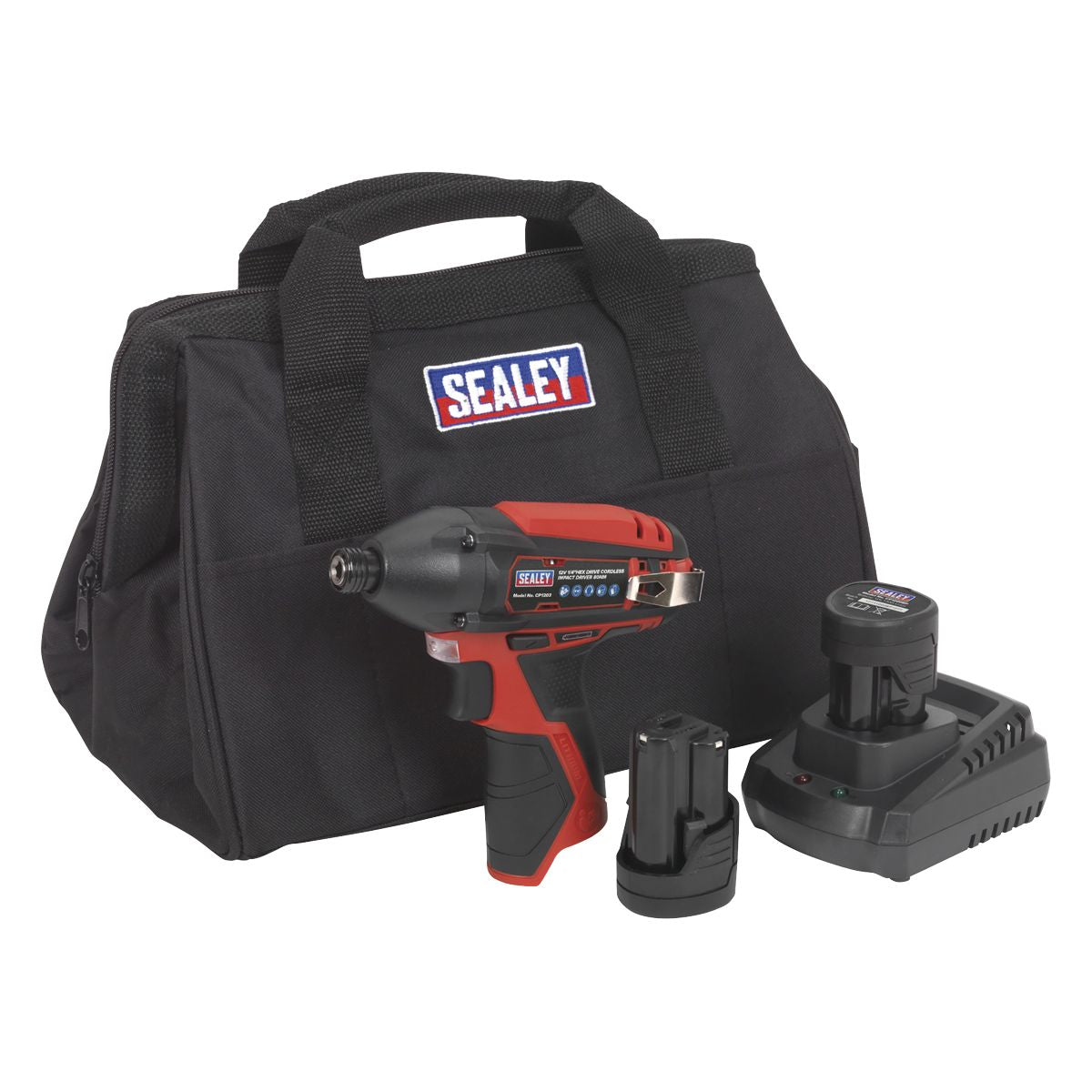 Sealey SV12 Series 1/4"Hex Drive Cordless Impact Driver Kit 12V 1.5Ah - 2 Batteries - Image 4