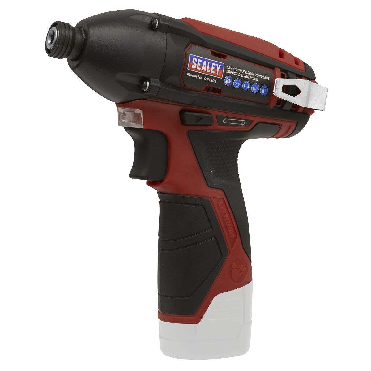 Sealey SV12 Series 1/4"Hex Drive Cordless Impact Driver Kit 12V 1.5Ah - 2 Batteries - Image 5