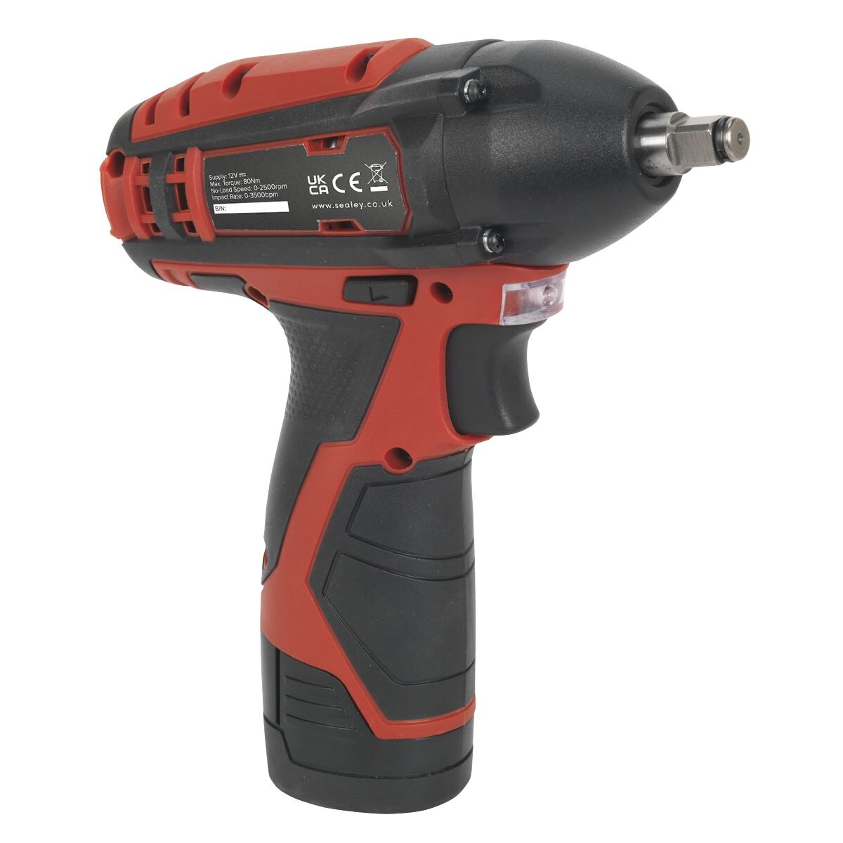 Sealey SV12 Series 3/8"Sq Drive Cordless Impact Wrench 12V - Body Only - Image 6