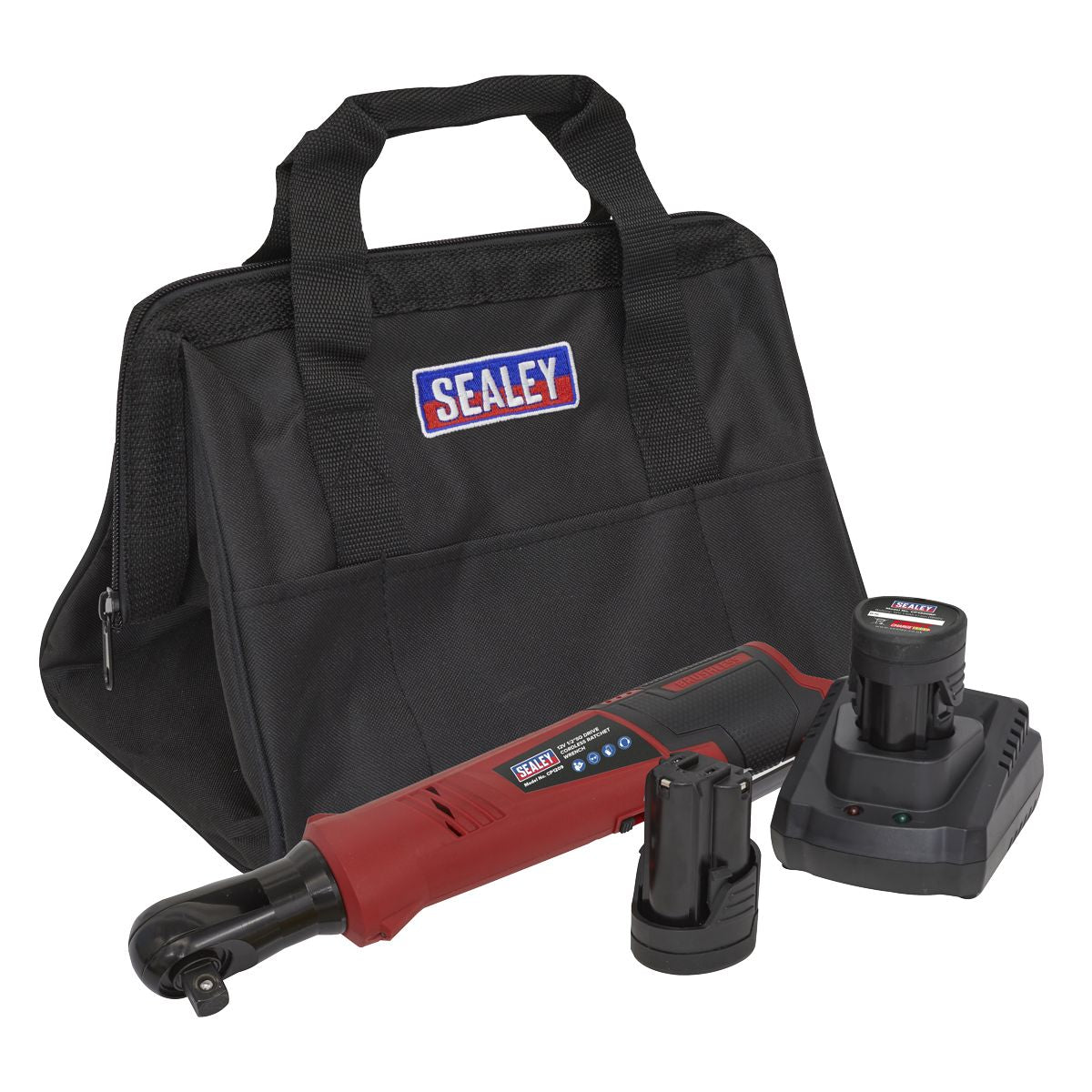 Sealey SV12 Series 1/2"Sq Drive Cordless Ratchet Wrench Kit 12V - 2 Batteries - Image 8