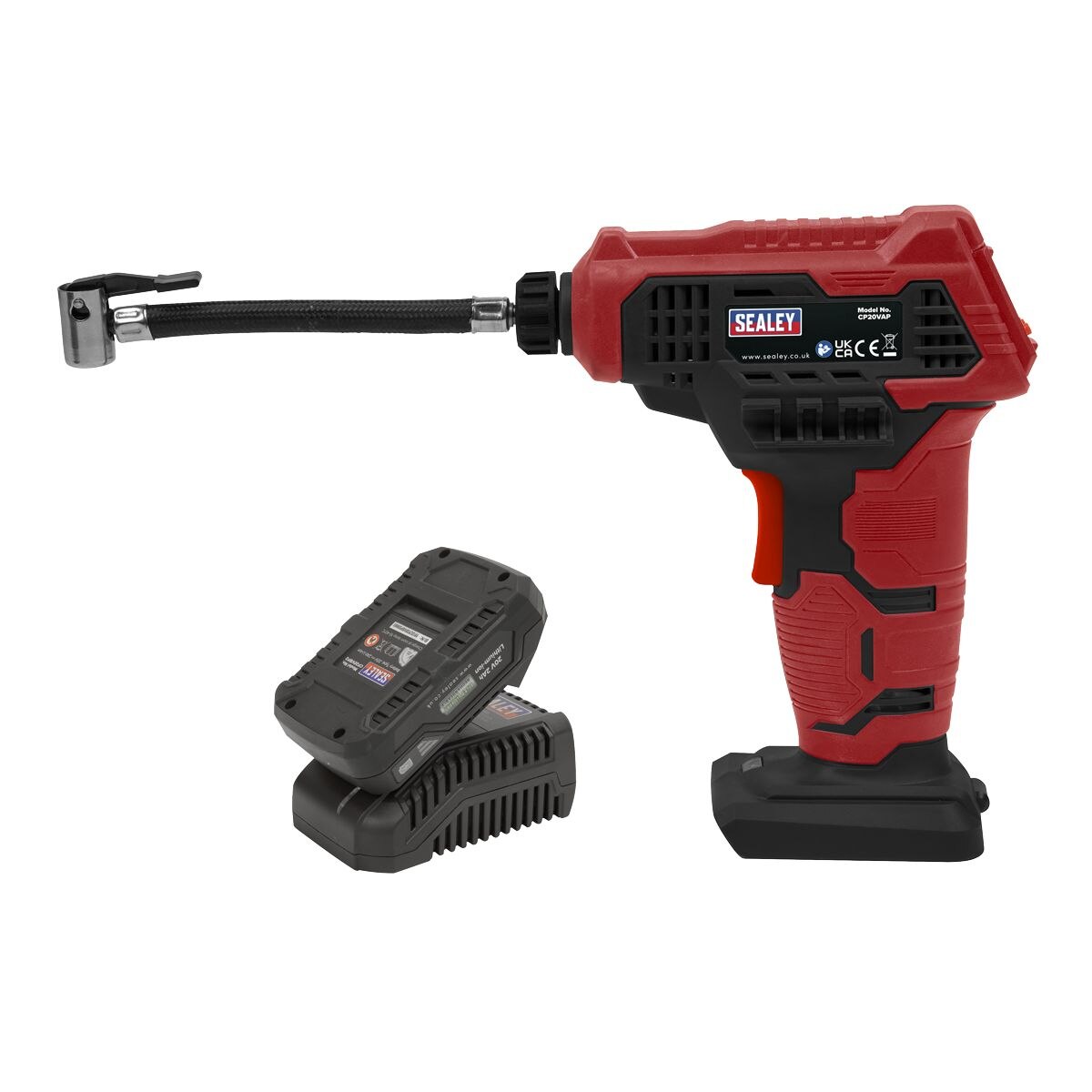 Sealey SV20 Series Cordless Air Pump Kit 20V 2Ah - Image 3