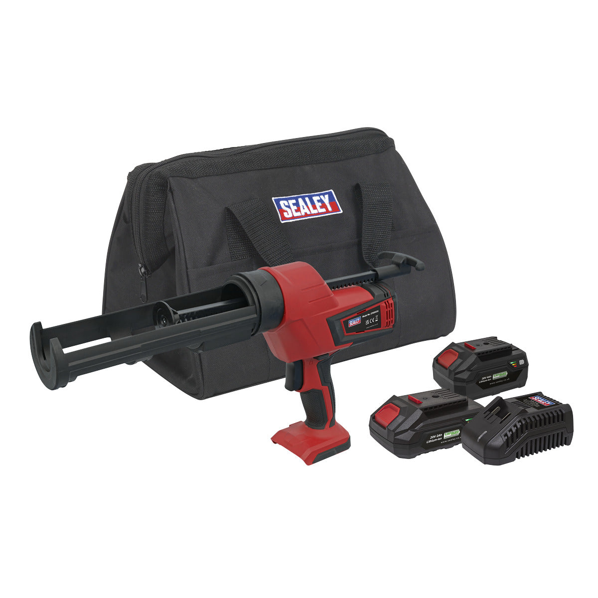 Sealey SV20 Series 310ml Cordless Caulking Gun Kit 20V - 2 Batteries CP20VCGKIT