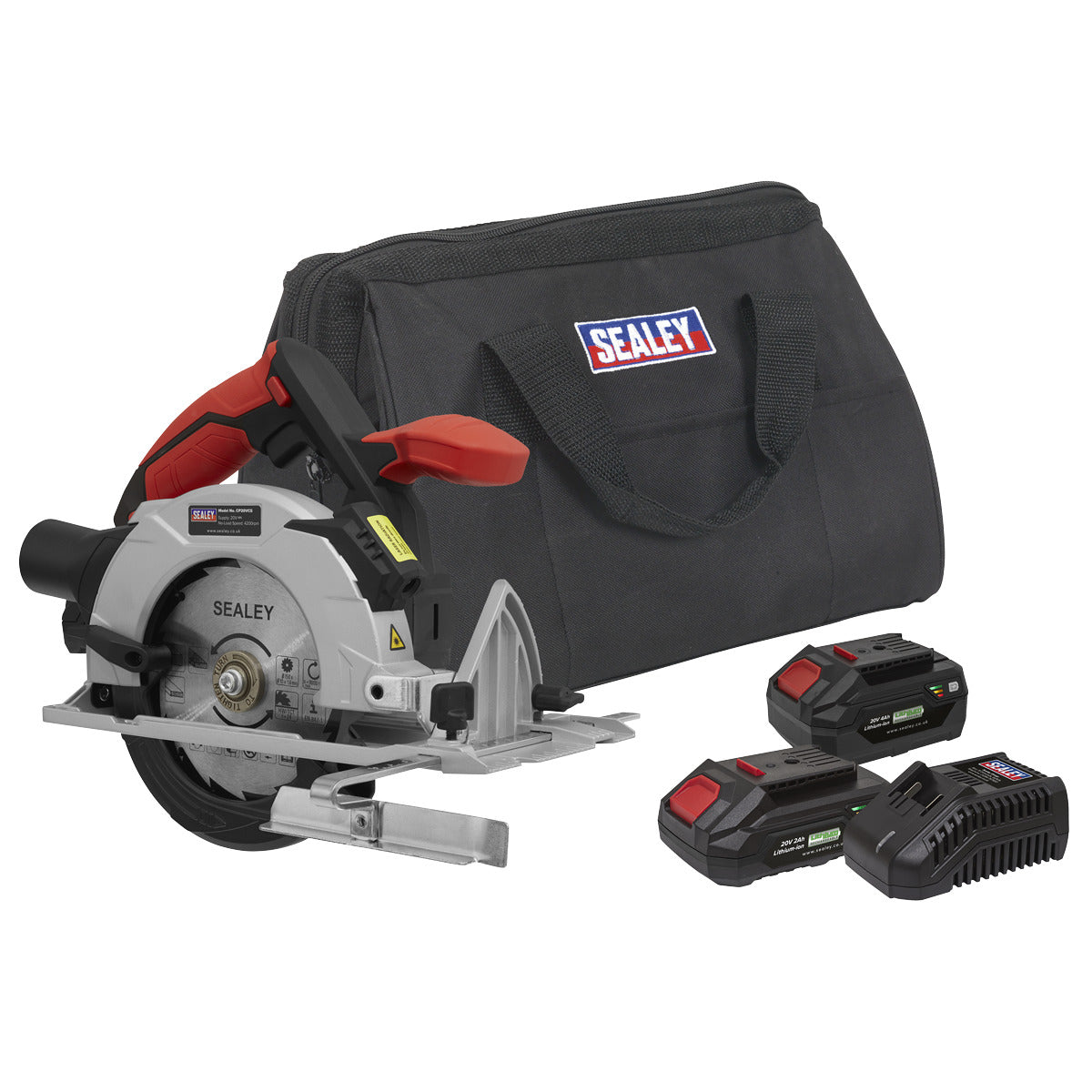 Sealey SV20 Series 150mm Cordless Circular Saw Kit 20V - 2 Batteries CP20VCSKIT