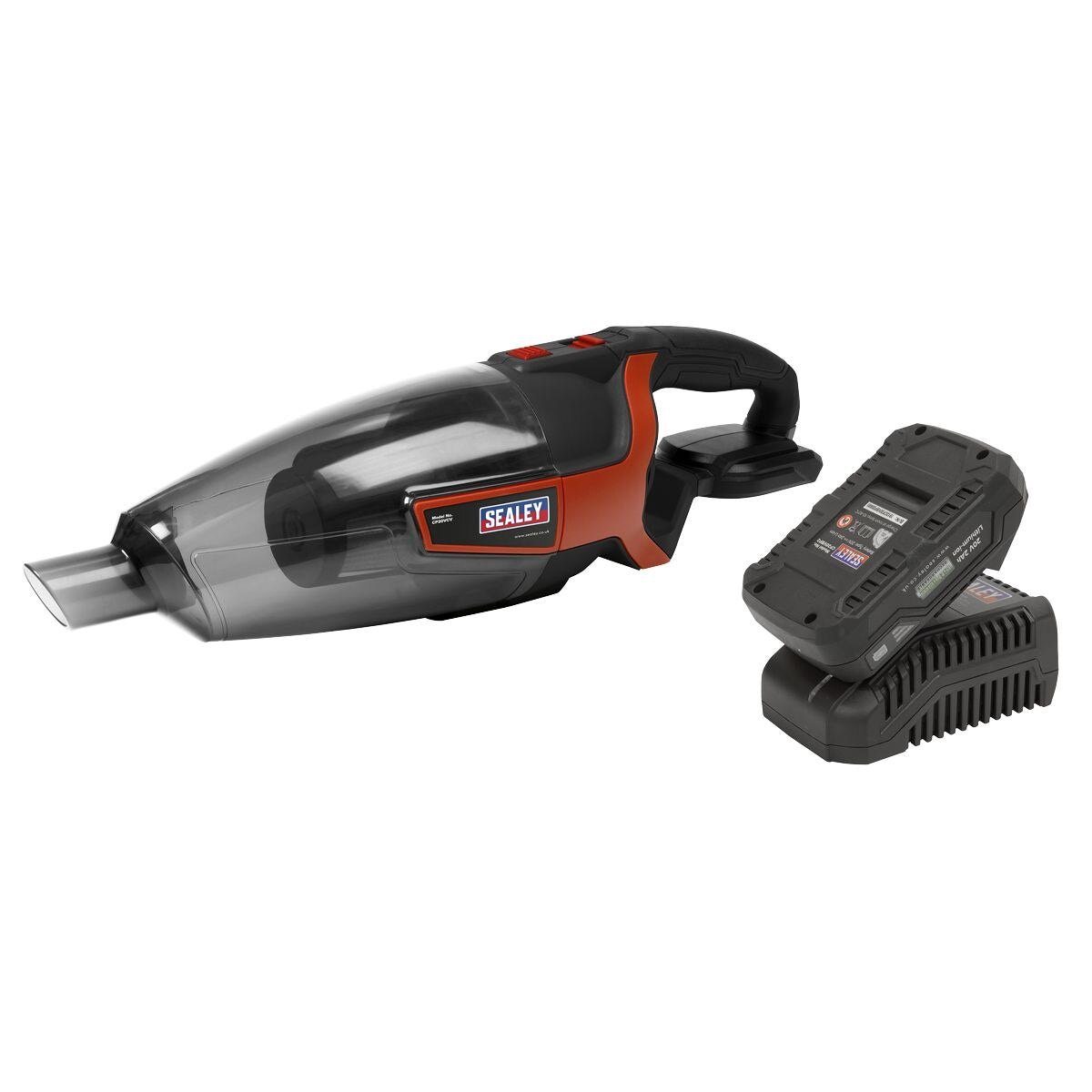 Sealey SV20 Series 650ml Cordless Handheld Vacuum Cleaner Kit 20V 2Ah - Image 3
