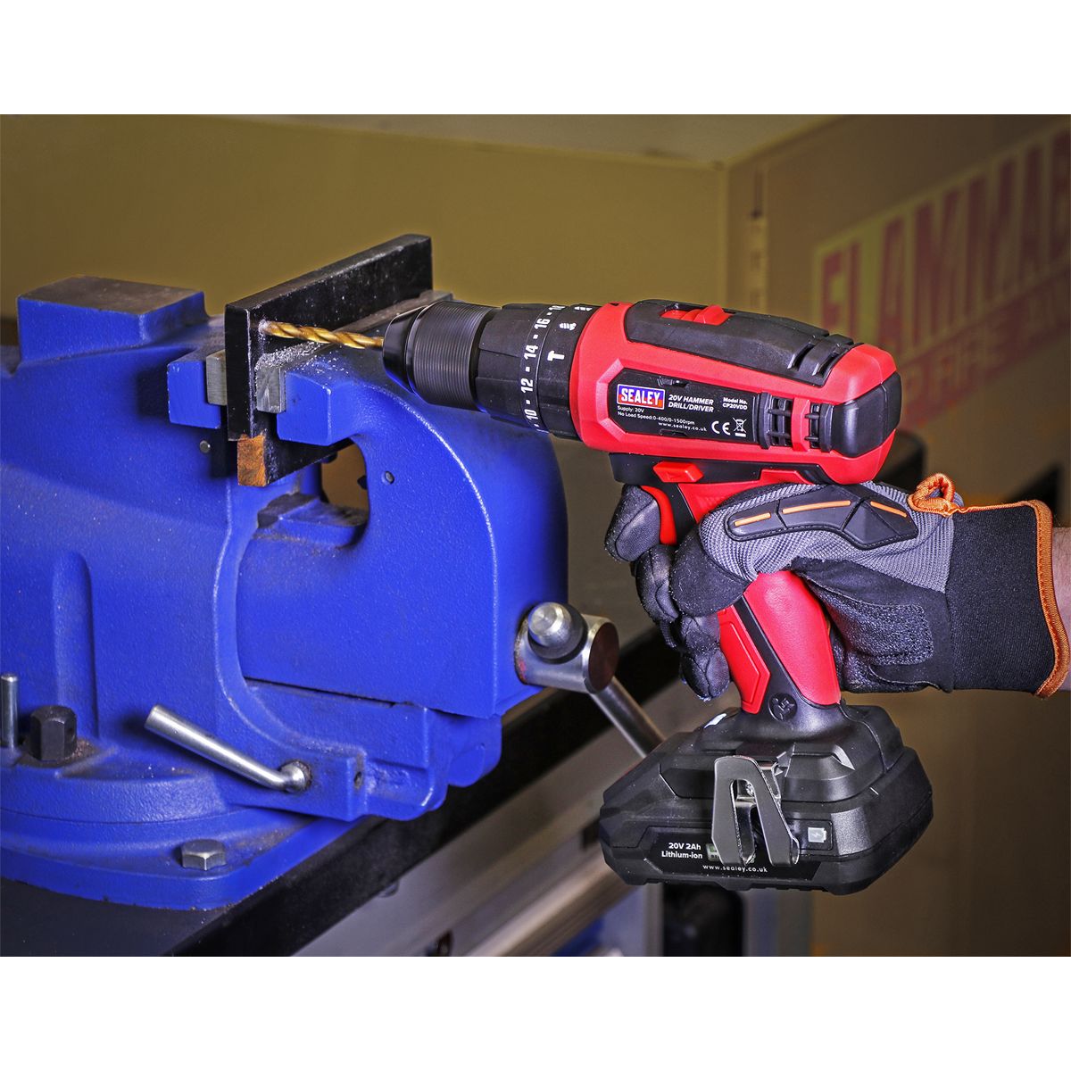 Sealey SV20 Series 13mm Cordless Combi Drill 20V - Body Only - Image 2