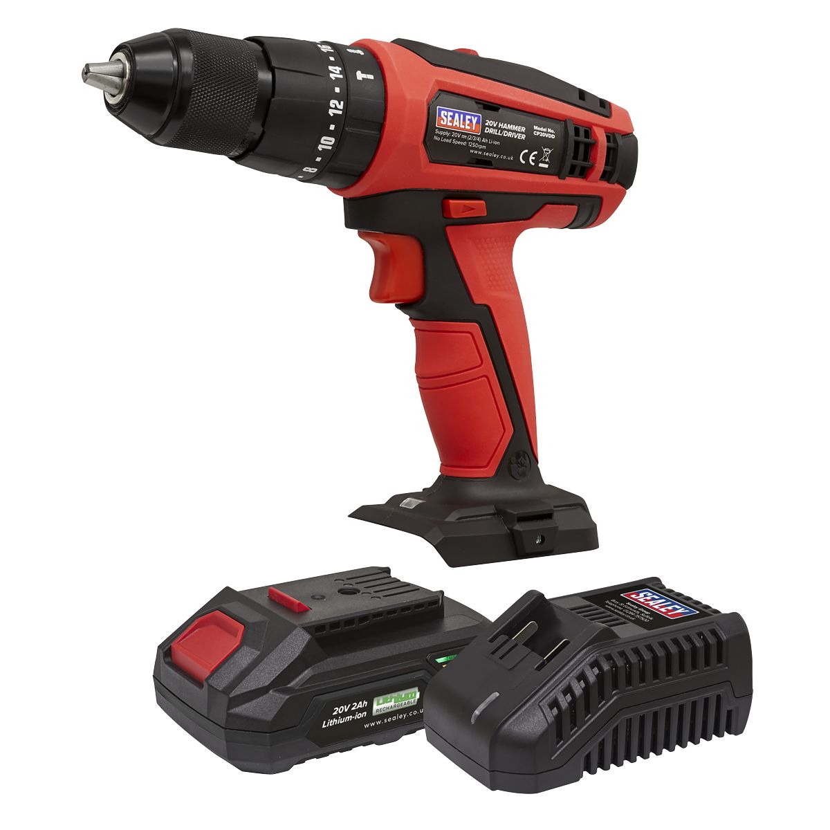 Sealey SV20 Series 13mm Cordless Combi Drill/Driver Kit 20V 2Ah - Image 3