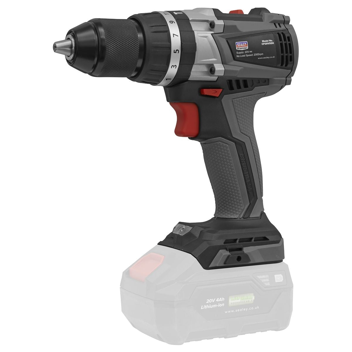 Sealey Premier SV20 Series 13mm Brushless Cordless Combi Drill 20V - Body Only - Image 1