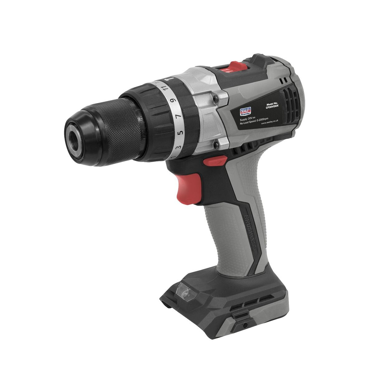 Sealey Premier SV20 Series 13mm Brushless Cordless Combi Drill 20V - Body Only - Image 2