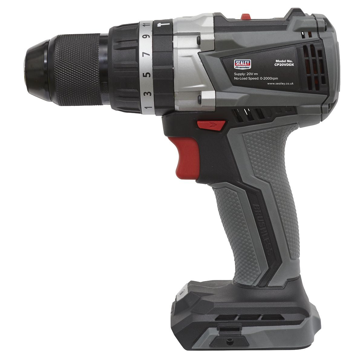 Sealey Premier SV20 Series 13mm Brushless Cordless Combi Drill 20V - Body Only - Image 5