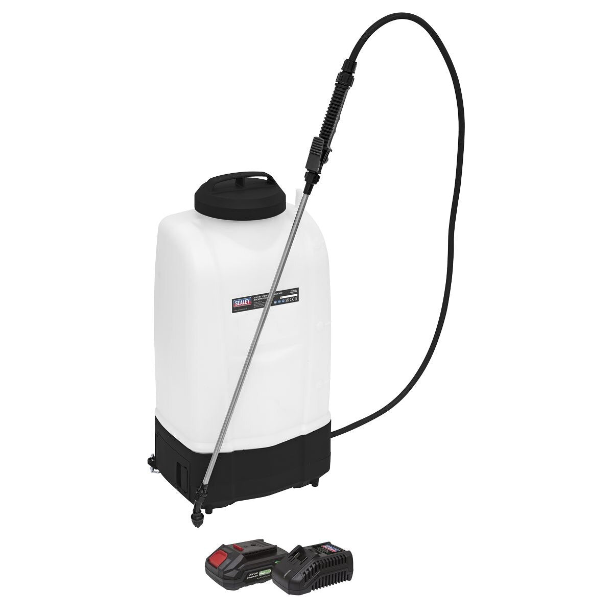 Sealey SV20 Series 15L Cordless Garden Backpack Sprayer Kit 20V 2Ah - Image 3