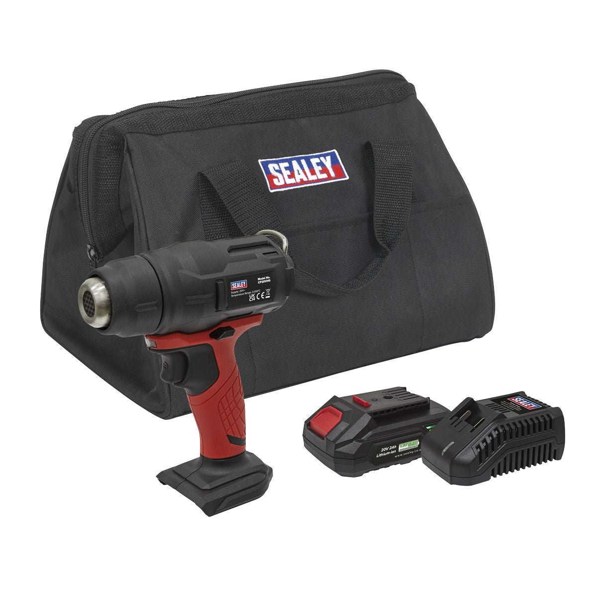 Sealey SV20 Series Cordless Heat Gun Kit 20V 2Ah - Image 1