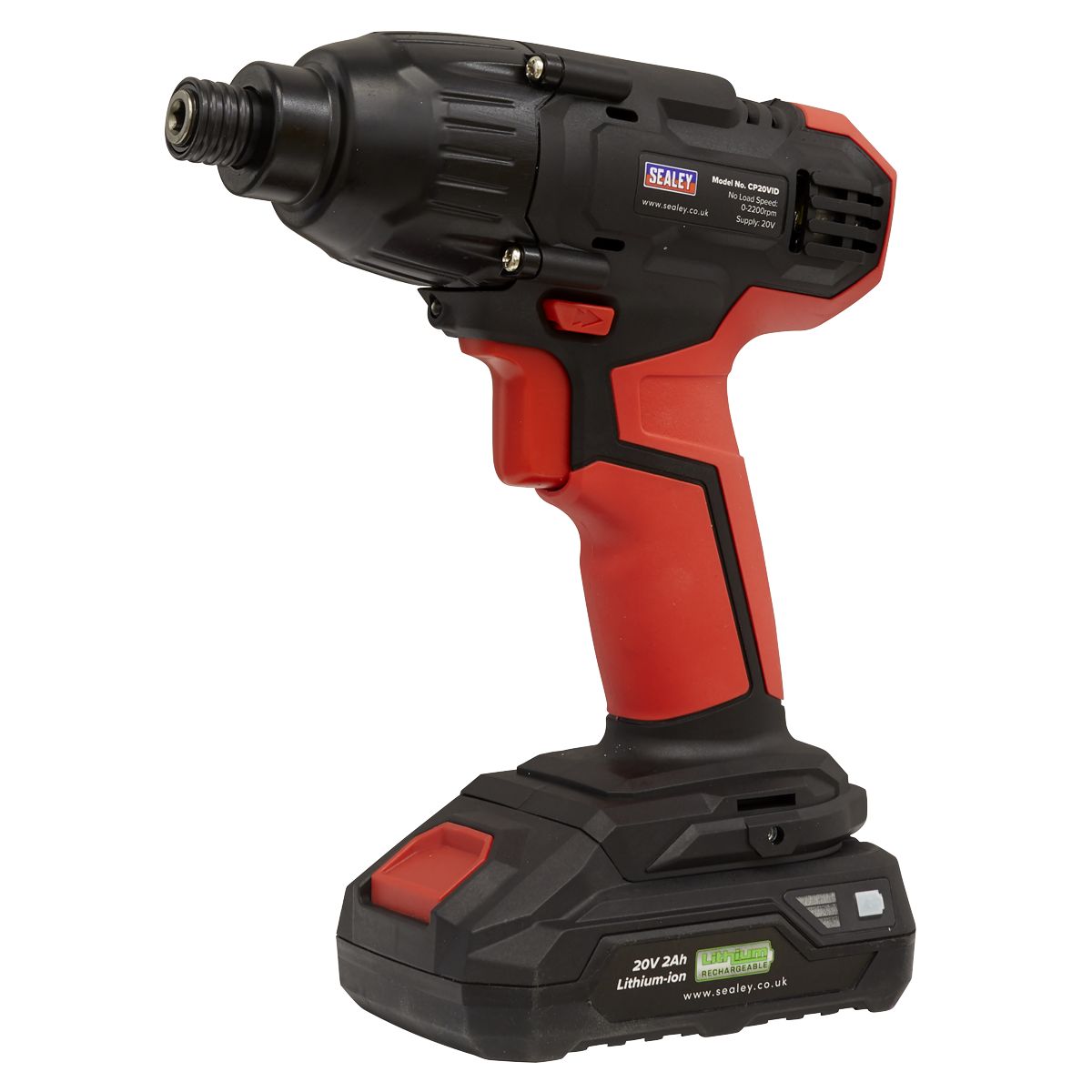 Sealey SV20 Series 1/4"Hex Drive Cordless Impact Driver 20V - Body Only - Image 7