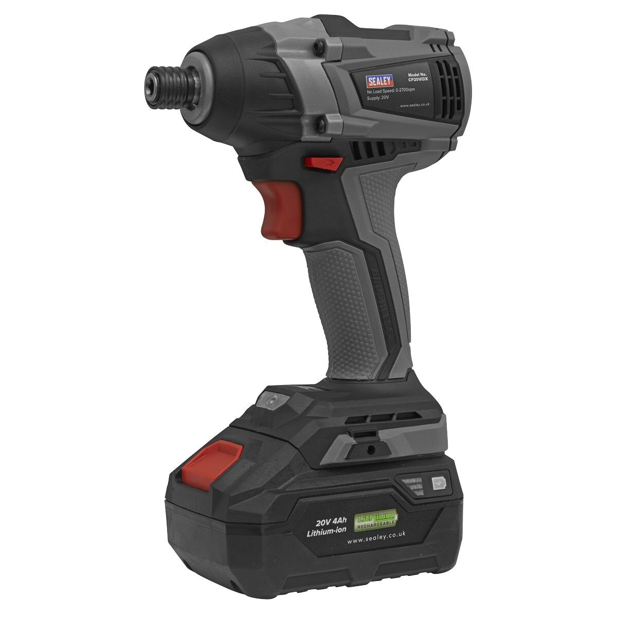 Sealey Premier SV20 Series 1/4"Hex Brushless Cordless Impact Driver 20V - Body Only - Image 6