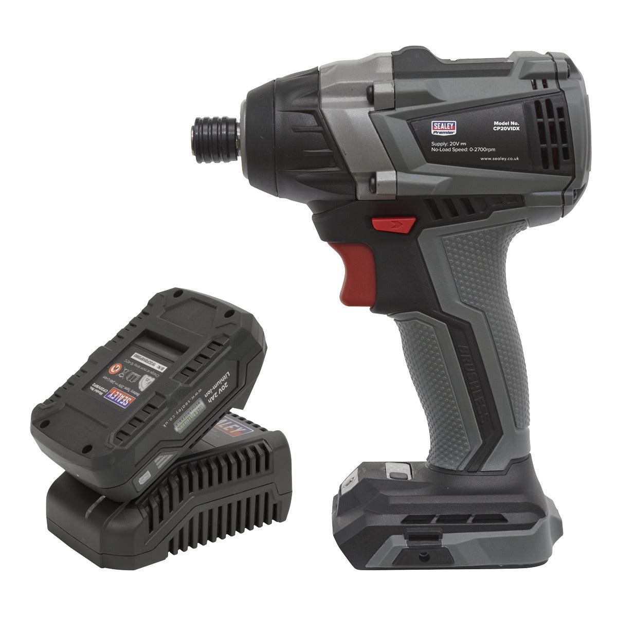 Premier SV20 Series 1/4"Hex Brushless Cordless Impact Driver Kit 20V 2Ah CP20VIDXKIT1