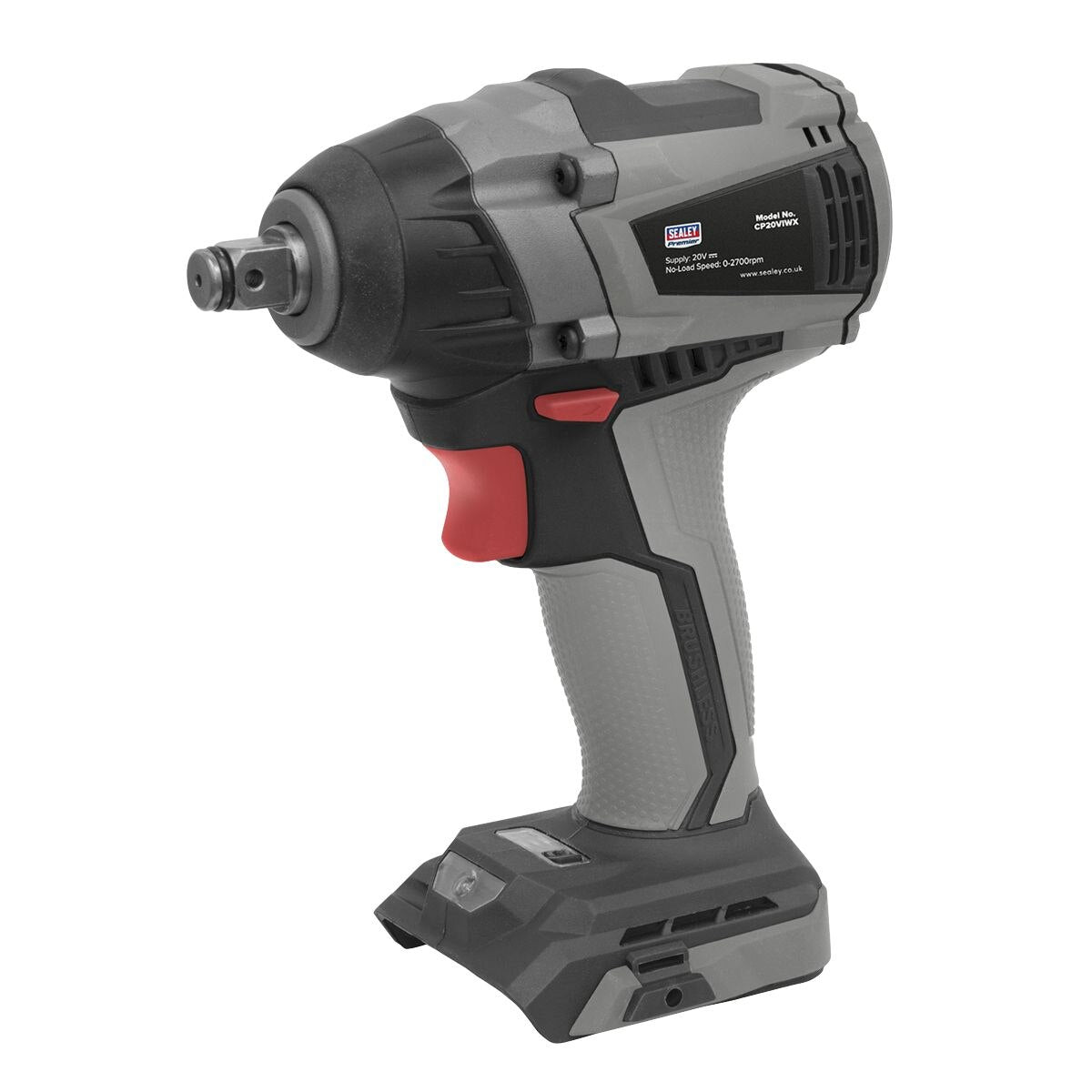 Sealey Premier SV20 Series 1/2"Sq Drive Brushless Cordless Impact Wrench 20V - Body Only - Image 3
