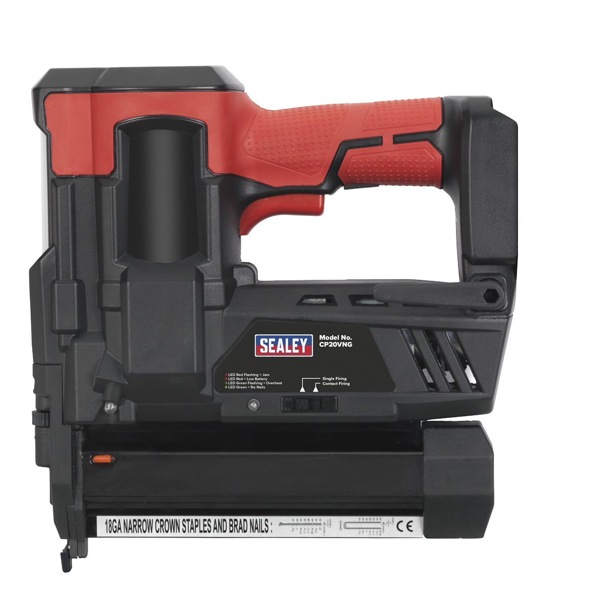 Sealey SV20 Series Cordless Nail/Staple Gun 18G 20V - Body Only - Image 8